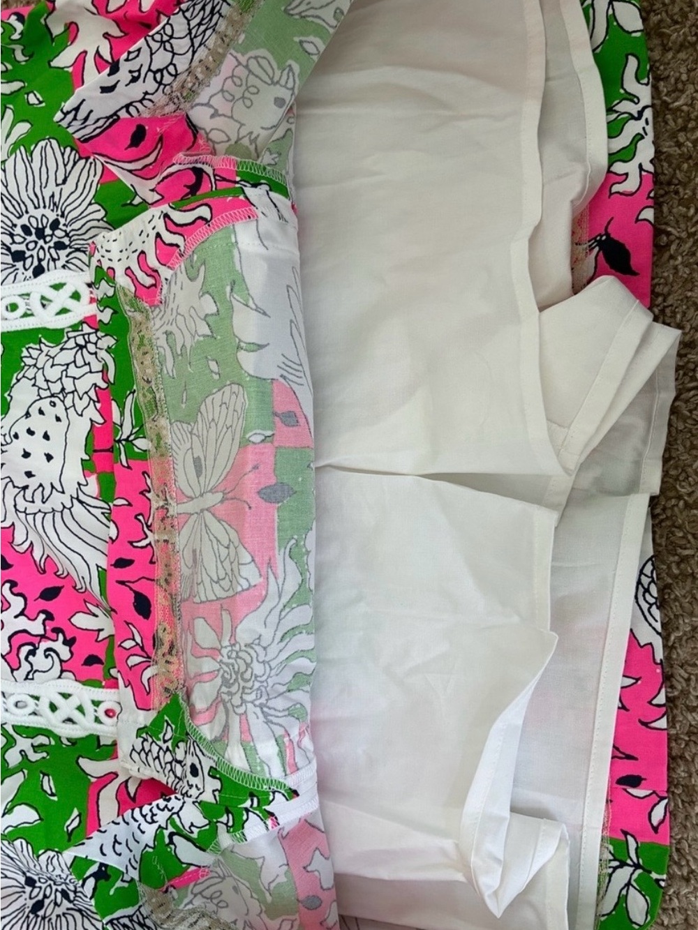 Lilly Pulitzer Romper - Pink and Green Salem - Size 14 - Picture 10 of 11